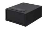 STACK-ON Personal Safe Medium, black rectangular safe in front three-quarter view with top keypad