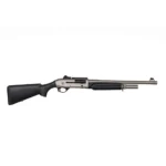 SDS Imports Mac 2 Tactical Marine Shotgun, left-side view with black stock and silver receiver