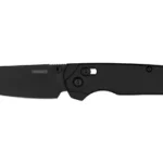 Kershaw Belair XL Aluminum, side view with black blade and black handle
