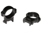 Burris Zee Rings Weaver-Style, two matte black scope rings shown from angled views