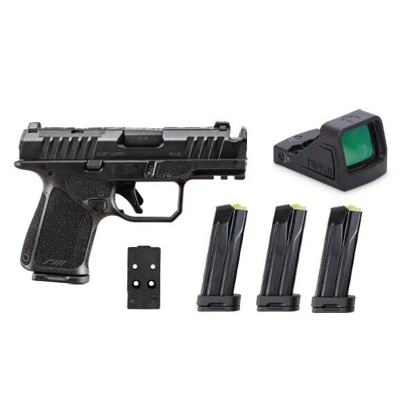 Rost Martin RM1S Comp Handgun Bundle 9mm Luger 10rd Magazines(4) 4" Barrel Black Viridian Red Dot Pistol Ca Compliant