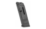 Advantage Arms MAG ADV CONV KIT 17-22, black, angled side view with witness slot and base plate