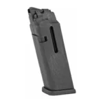 Advantage Arms MAG ADV CONV KIT 20-21, black, angled side view with witness slot and base plate
