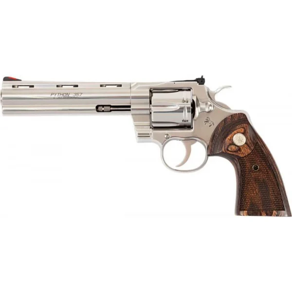 Colt Manufacturing Colt Python Handgun .357 Mag 6rd Capacity 6" Barrel Stainless Finish Wood Grips