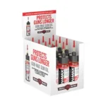 Real Avid Gun Max Oil 1oz 12pk PDQ, bottles arranged in a white and red retail display