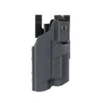 BlackPoint Tactical BLKPNT SLCK DTY LT EPL FOR GLK 19 RH black holster, side view with belt mount