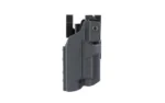 BlackPoint Tactical BLKPNT SLCK DTY LT EPL FOR GLK 19 RH black holster, side view with belt mount
