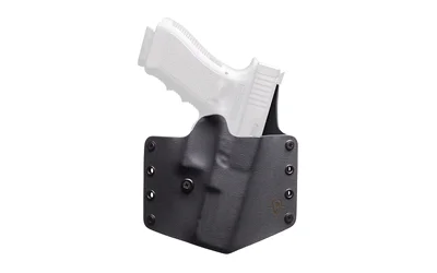 primary-7532 BlackPoint Tactical BLK PNT OWB SIG P365 AXG RH, black holster front view with mounting hardware