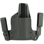 BlackPoint Tactical BLK PNT MINI WING SIG P365 RH BLK, black holster front view with belt clips