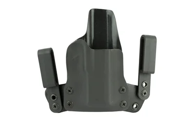 BlackPoint Tactical BLK PNT MINI WING SIG P365 RH BLK, black holster front view with belt clips