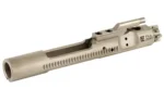 FailZero FZ M16/M4 BCG NO HAMMER MATTE, matte silver bolt carrier group in angled side view
