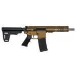 10 Ring GLFA 223 Wylde Braced Pistol .223 Wylde 30rd Magazine 7.5" Stainless Steel Barrel Bronze Finish
