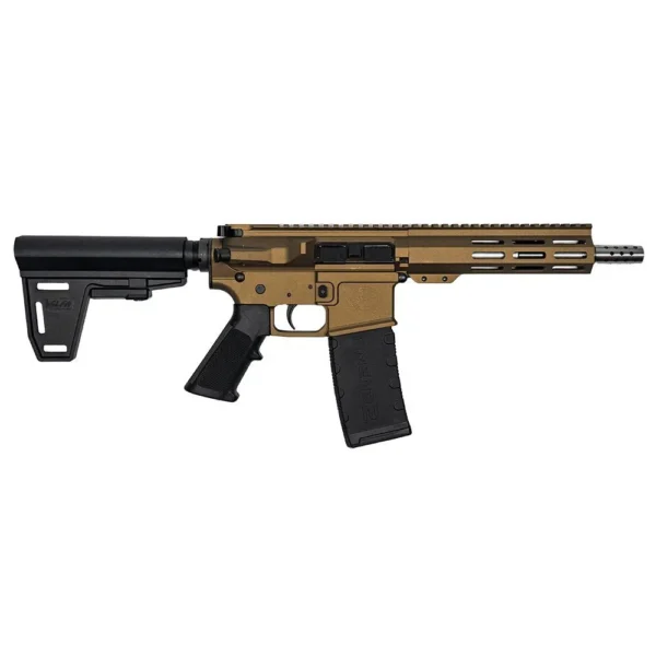 10 Ring GLFA 223 Wylde Braced Pistol .223 Wylde 30rd Magazine 7.5" Stainless Steel Barrel Bronze Finish