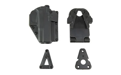 RAPID FORCE L2 FITS GLOCK 19 RH BLK, black holster with belt mount and attachment pieces