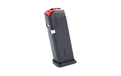 primary-7615 Global Ordnance GO MAG FOR GLOCK 19 15RD BLACK angled side view with red follower