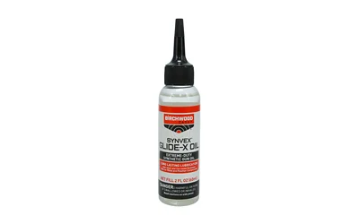 primary-7623 Birchwood Casey B/C SYNVEX GLIDE-X OIL 2OZ SPRAY silver bottle with black pointed nozzle