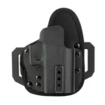 HOFTAC OMNICARRY black holster, front view with belt loops and mounting hardware