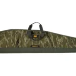 MUDDY PATHFINDER RIFLE CASE 48" MOBL, green camouflage side view with carry handle and pocket