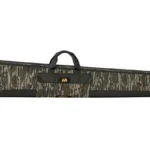 Muddy Shotgun Case in Mossy Oak camouflage, side view with zipper and carry handle