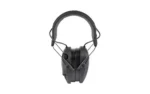 WALKER'S RAZOR XTRM DIGITAL MUFF BLK black front view with padded headband and slim ear cups