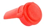 UTG Model 4/AR15 receiver wedge, red, angled side view with round base and tapered projection