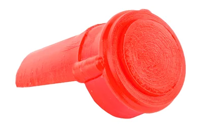UTG Model 4/AR15 receiver wedge, red, angled side view with round base and tapered projection