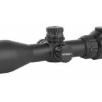 UTG 2-7X44 AO 36-CLR LNG EYE RLF SCT, black scope with flared objective and adjustment turrets