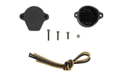 One Hundred Concepts OHC SCOPECAP PRO 30MM, black front and honeycomb views, screws and cord