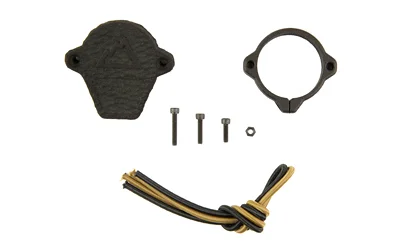 primary-7717 One Hundred Concepts OHC RUGGEDIZED LIGHTCAP 33MM black cap, ring, screws and tan-black cord