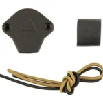 One Hundred Concepts OHC RUGGEDIZED LIGHTCAP MEDIUM black cap, side view sleeve and tan-black cord