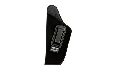 primary-7730 BLACKHAWK BH INSIDE PANT HLSTR SZ 3 LH BLK black angled side view with belt clip