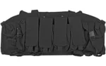 BLACKHAWK BH CMDO CHEST HRNS BLK black front view with multiple pouches, straps and buckles