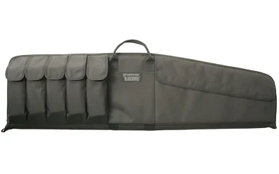 primary-7742 BLACKHAWK BH Sportster Tactical Rifle Case Large, black side view with handle and five pockets