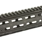 UTG PRO AR15 SS M-LOK Carbon Rail black, angled side view with top rail and M-LOK slots