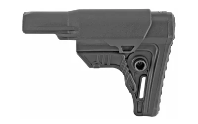 UTG Pro AR15 OPS Ready Mil-Spec Stock, black, right-side view with adjustment lever