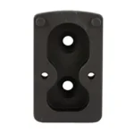 ARISAKA OFFSET OPTIC PLT 8 RMR TALL, black front view with raised center and four holes