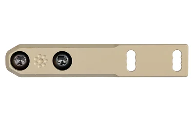 ARISAKA INLINE SCOUT MOUNT M-LOK TAN, top view of tan mount with two black screws and two slots