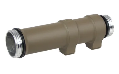ARISAKA 600 SERIES LIGHT BODY FDE, angled side view of tan cylindrical body with threaded ends