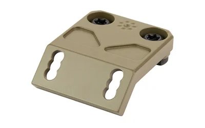 primary-7951 Arisaka Offset Scout Mount MCX M-LOK, FDE top angled view with mounting slots and screws