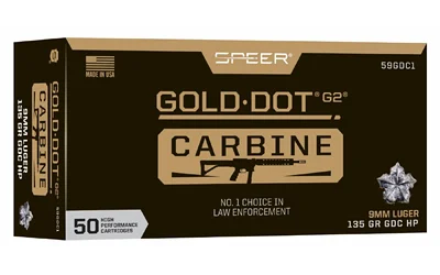 Speer Ammunition SPEER GOLD DOT 9MM 135GR HP 50/1000