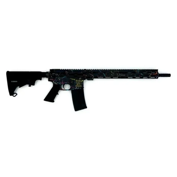 10 Ring Great Lakes AR-15 "Saved By the Splatter" Rifle .223 Wylde 30rd Magazine 16" Barrel Black/Nitride