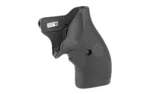 Crimson Trace Corporation CTC LASERGRIP RUGER SP-101 black textured grip, angled side view