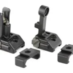 Griffin M2 Sights Front & Rear, black folding sight set with mounting plates