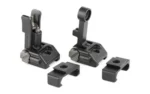 Griffin M2 Sights Front & Rear, black folding sight set with mounting plates