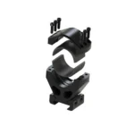 Burris Steel XTR Signature Scope Ring Set, black rings and inserts in exploded view