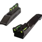 Hi-Viz HIVIZ HENRY SIGHT SET H001 22LR, black front and rear sights with green inserts