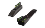 Hi-Viz HIVIZ HENRY SIGHT SET H001 22LR, black front and rear sights with green inserts