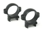 Burris Zee Rings Weaver-Style 30mm Medium Matte, pair of black scope rings in angled view
