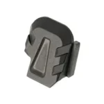 TYRANT P365 SLIDE CAP BLACK, black slide cap with recessed side panel, angled view