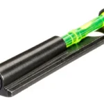 Hi-Viz HIVIZ MAGHNTR IC SG GRN/RD black sight, angled top view with bright green fiber-optic tube